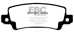 DP1458 Klocki hamulcowe ULTIMAX2 EBC Brakes Toyota Corolla ZZE120 Corolla ZZE121 Corolla ZZE123 Corolla NDE120 Corolla CDE120