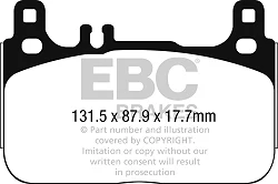 DP42284R Klocki hamulcowe YELLOWSTUFF EBC Brakes Mercedes-Benz SClass W222 S300 D Hybrid