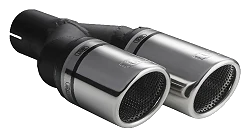 Uniwersalna końcówka tłumika okrągła 100mm długość 200/180mm średnica montażowa 60mm - N2-101RSL/60