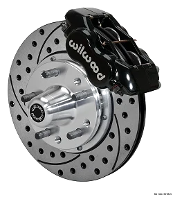 Wilwood 140-11018 Zestaw Hamulców Przednich Forged Dynalite Pro Series Wiercony Czarny 11.00 Ford Mustang 1984-1993