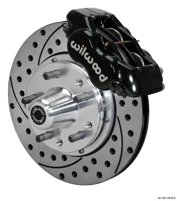 Wilwood 140-11018 Zestaw Hamulców Przednich Forged Dynalite Pro Series Wiercony Czarny 11.00 Ford Mustang 1984-1993