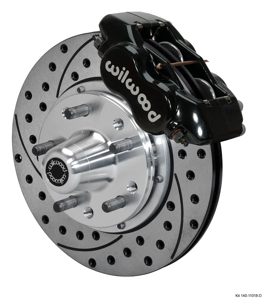 Wilwood 140-11018 Zestaw Hamulców Przednich Forged Dynalite Pro Series Wiercony Czarny 11.00 Ford Mustang 1984-1993