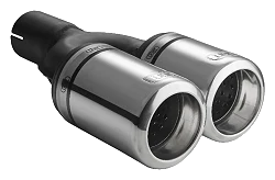 Uniwersalna końcówka tłumika okrągła 80mm długość 200/180mm średnica montażowa 50mm - N2-07-1P/50
