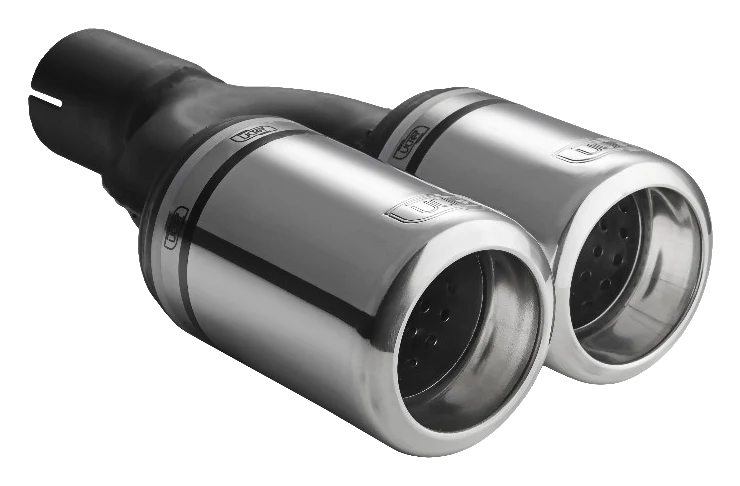 Uniwersalna końcówka tłumika okrągła 80mm długość 200/180mm średnica montażowa 50mm - N2-07-1P/50
