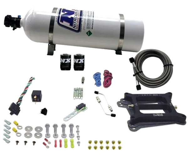 4150 Conventional Plate System Alcohol Stage 6 50-300Hp with 15Lb Bottle Nitrous Express NX 30045-15