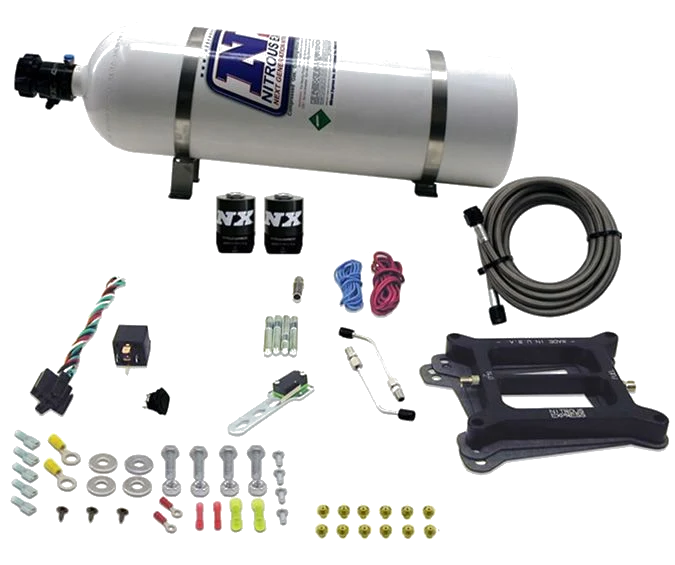 4150 Conventional Plate System Alcohol Stage 6 50-300Hp with 15Lb Bottle Nitrous Express NX 30045-15