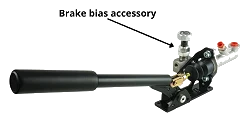 Hydrauliczny Kompaktowy Hamulec Ręczny Poziomy RacingPedalBoxes - Czarny