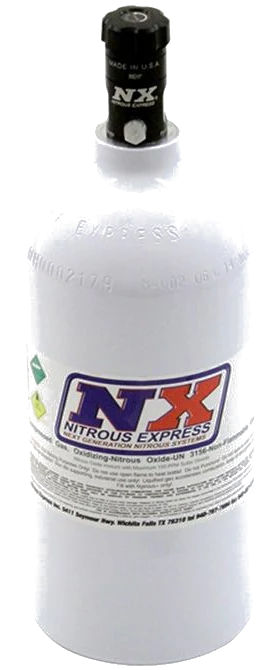 2.5Lb Bottle with Motorcycle Valve 4.38 Dia. x 12.37 Tall Nitrous Express NX 11025
