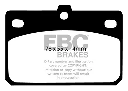 DP166 Klocki hamulcowe ULTIMAX2 EBC Brakes Toyota Corolla KE25 Corolla KE30 Corolla KE35 Corolla KE36