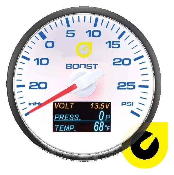Auto Gauge 60mm - 4w1 Wskaźnik doładowania napięcia ciśnienia i temperatury oleju