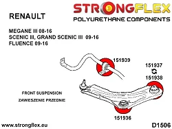 151937B: Tuleja wahacza przedniego - tylna 58mm Renault Fluence