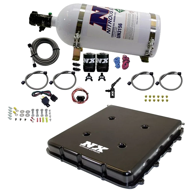 Nitrous System with Billet LT4 Supercharger Lid with 10LB Bottle Nitrous Express NX 20939-10