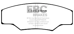 DP4003R Klocki hamulcowe YELLOWSTUFF EBC Brakes CATERHAM 7 620 C21 JPE GINETTA