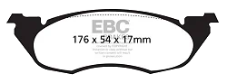 DP61632 Klocki hamulcowe GREENSTUFF EBC Brakes Dodge Dakota 2WD