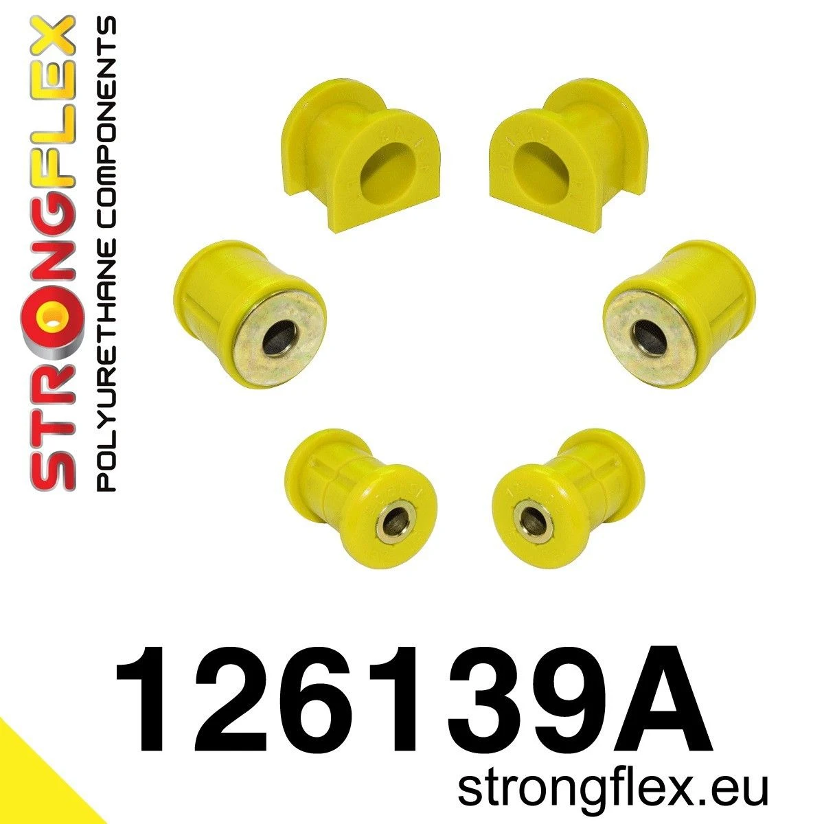 126139A: Zestaw tulei zawieszenia przedniego SPORT Mitsubishi Lancer EVO 4/5/6