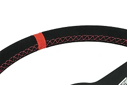 Kierownica sportowa FMIC.Pro Track zamszowa 350mm odsadzenie 33mm czerwona