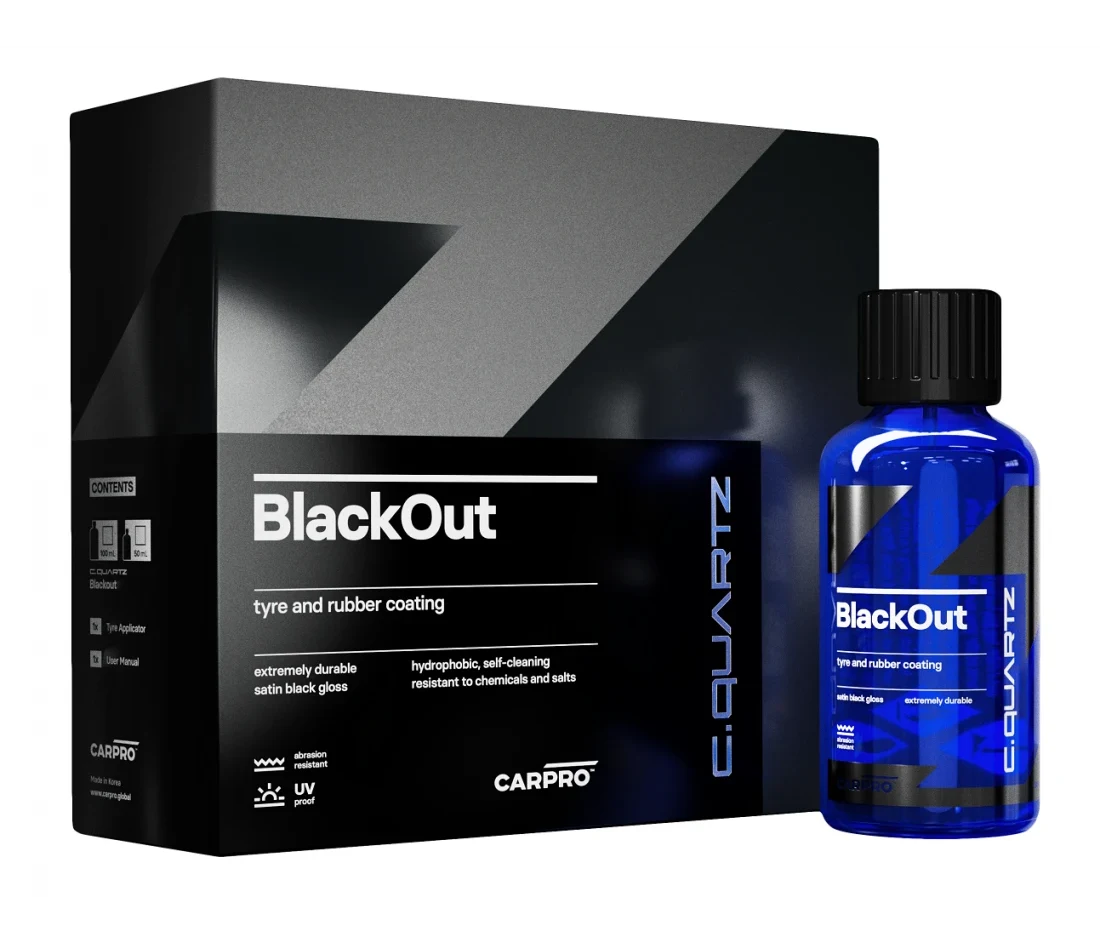 CAR PRO CQuartz Black Out powłoka ochronna do opon i elementów gumowych 50ml