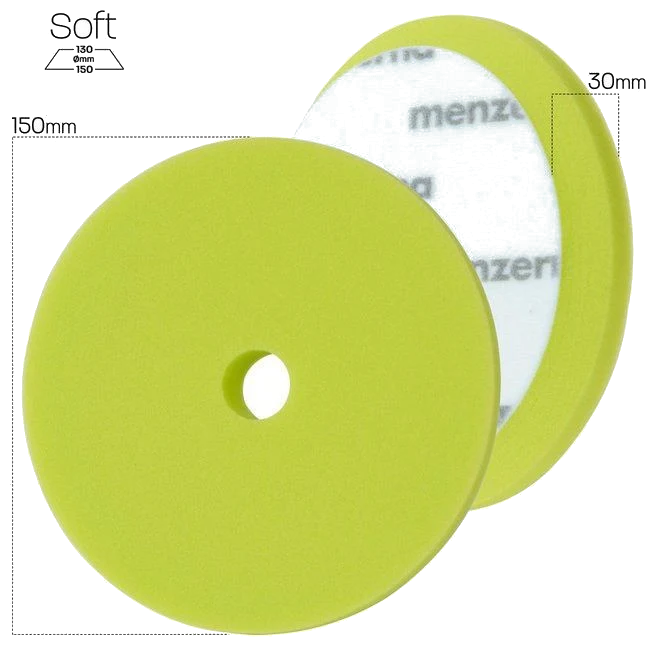 Menzerna Premium Soft Cut Foam Pad Green lekko tnący wykończeniowy pad polerski gąbka 150mm - MZ-26900.224.012