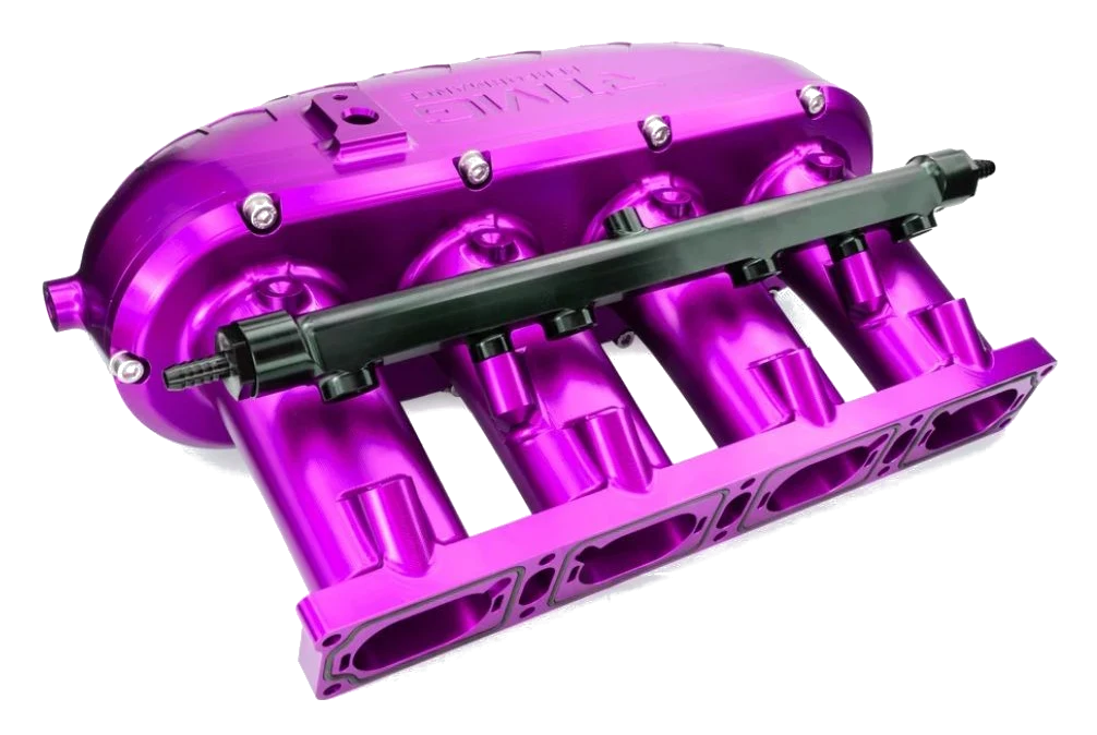 Billet Aluminum Intake Manifold V2 with Flap Delete Kit and Fual Rail RTMG Performance for 1.8 2.0 TSI TFSI EA888 Gen 3 Purple