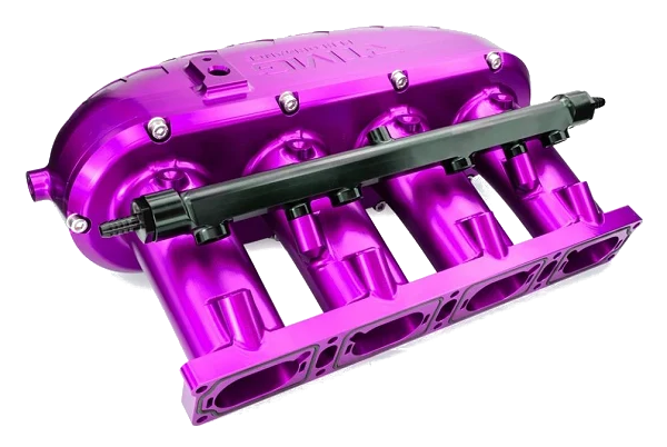 Billet Aluminum Intake Manifold V2 without Flap Delete Kit with Fual Rail RTMG Performance for 1.8 2.0 TSI TFSI EA888 Gen 3 Purple