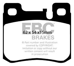 DP41026R Klocki hamulcowe YELLOWSTUFF EBC Brakes Mercedes-Benz SLK R170 SLK230K Mercedes-Benz C220 W202 C280 W202 CClass W202 C36 AMG