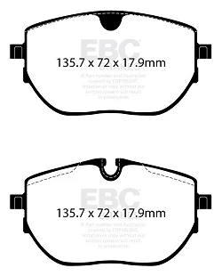 DPX2433 Klocki hamulcowe ULTIMAX2 EBC Brakes Volkswagen California T6.1 Caravelle T6.1 Volkswagen COMMERCIAL Transporter Kombi/Camper T6.1