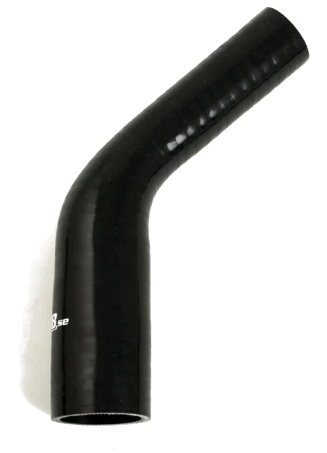 Wąż silikonowy czarny 45 stopni 0,75 - 1,25" (19-32mm)