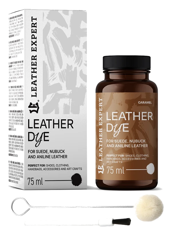 Leather Expert Leather Dye farba do zamszu nubuku aniliny - Caramel karmelowy 75ml