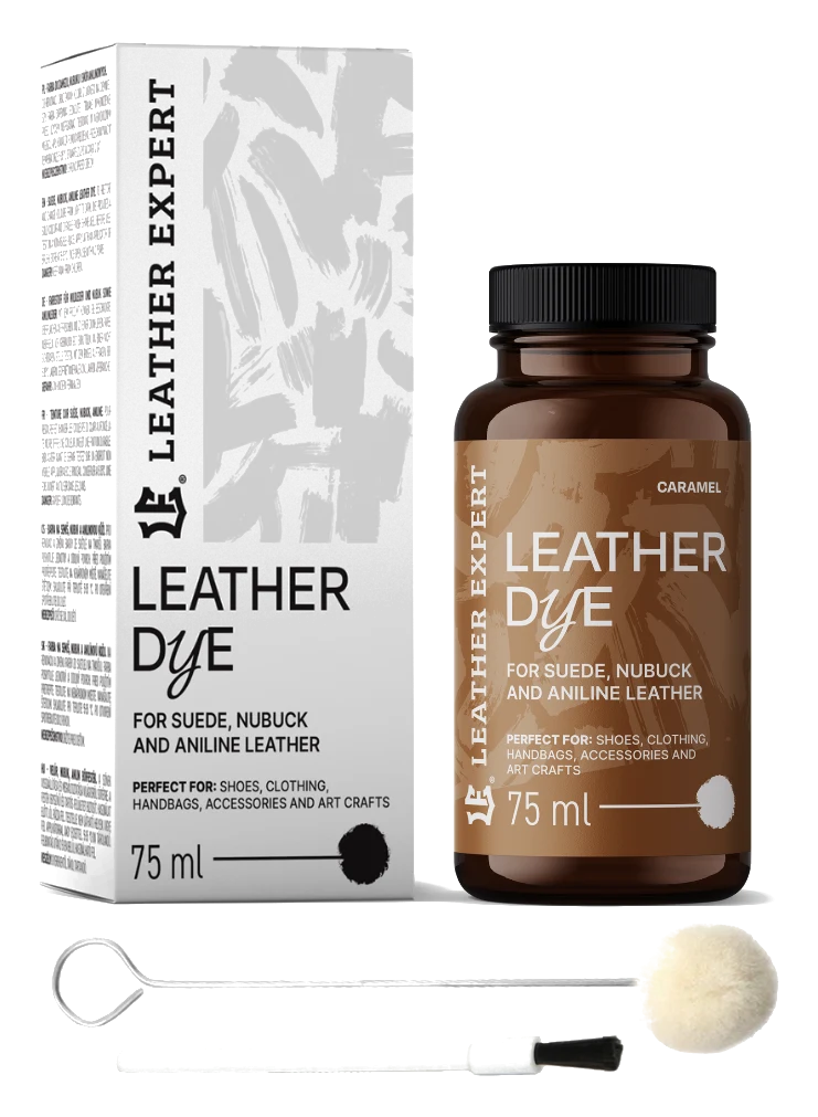 Leather Expert Leather Dye farba do zamszu nubuku aniliny - Caramel karmelowy 75ml