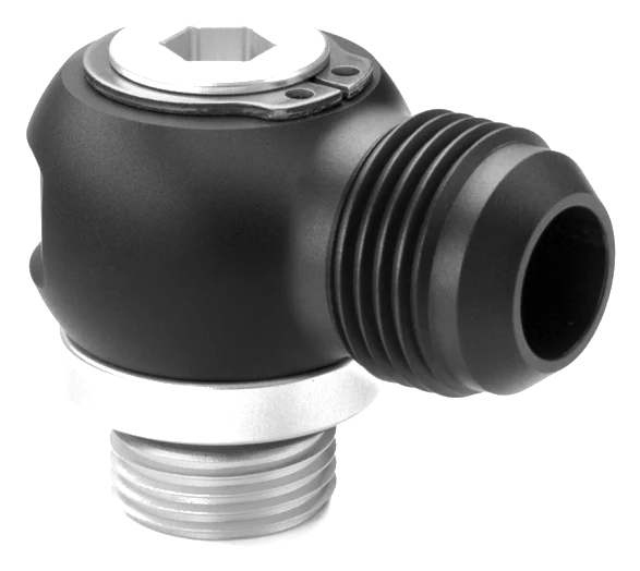 Nuke Performance nypel adapter 3/8 NPT na AN8 męski obrotowy banjo Full Flow