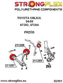 211288B: Tuleja wahacza przedniego tylna Toyota Celica MK6 ST202