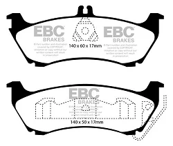 DP61437 Klocki hamulcowe GREENSTUFF EBC Brakes Mercedes-Benz Mercedes-Benz M-Class MLW163 ML320 M-Class MLW163 ML350 MClass W163 ML230 MClass W163 ML270 MClass W163 ML320 MClass W163 ML430