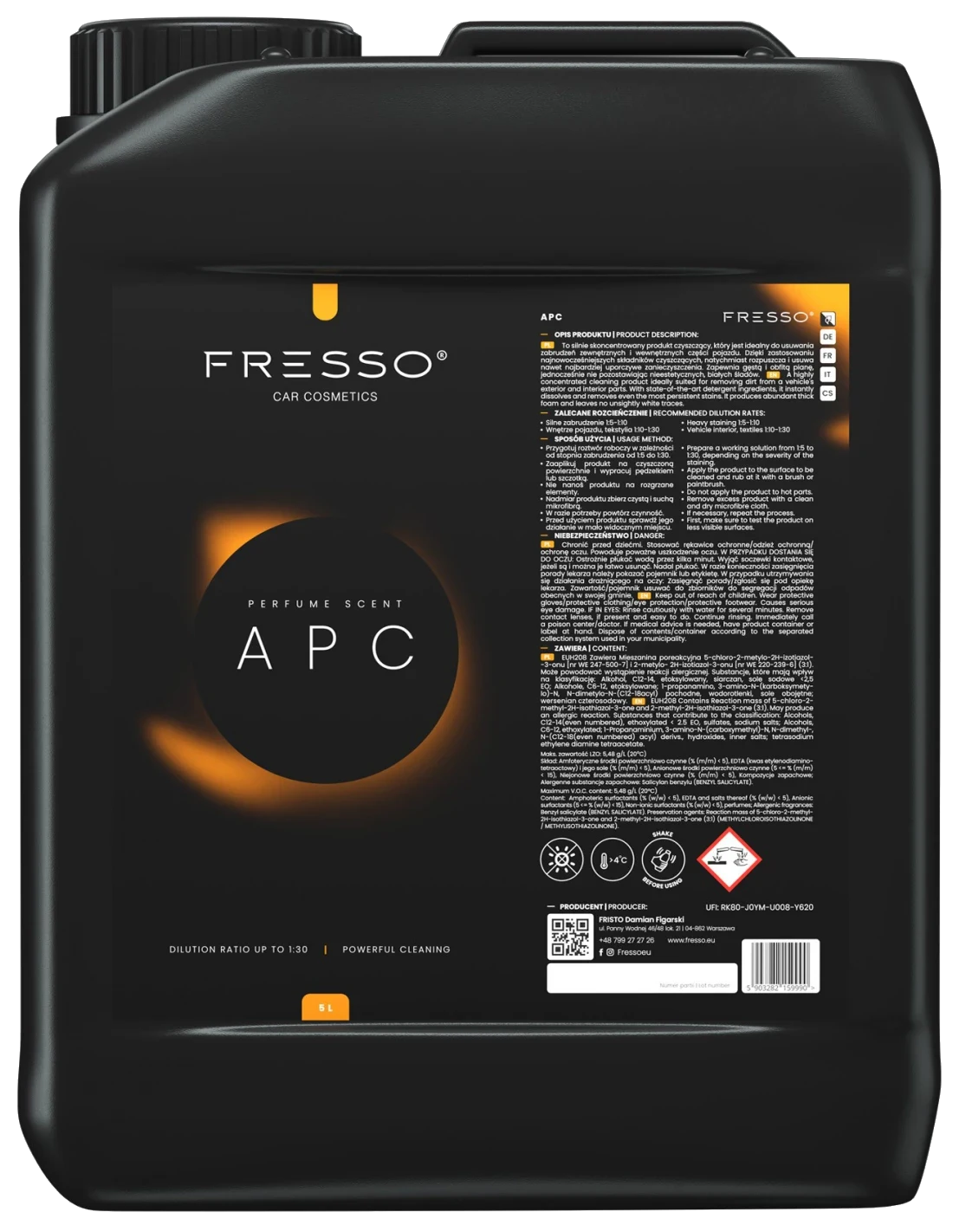 FRESSO APC uniwersalny wielozadaniowy do czyszczenia różnych powierzchni 5l 5000ml
