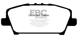 DP41901R Klocki hamulcowe YELLOWSTUFF EBC Brakes Honda Civic 8th Gen FN Civic 8th Gen FK Civic 8th Gen FN Type-S Civic 8th Gen FK Type-S