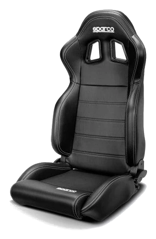 Fotel sportowy Sparco R100 My2022 Czarny skaj - 009014.NSK