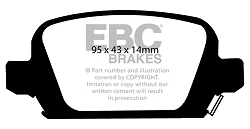 DP41410R Klocki hamulcowe YELLOWSTUFF EBC Brakes Opel Corsa C Tigra VAUXHALL Corsa C Tigra Holden Australia and New Zealand Barina C