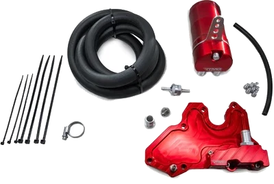 Oil Catch Can Kit Large Red 17 mm RTMG Performance for 1.8 / 2.0 TSI EA888.3