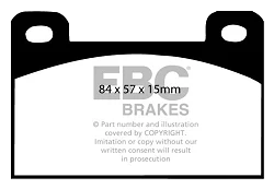 DP288 Klocki hamulcowe ULTIMAX2 EBC Brakes Skoda 130 Estelle/Rapid 135 Estelle/Rapid 136 Estelle/Rapid WARTBURG 353 TATRA 613 613/5 T70