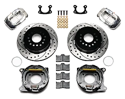 Wilwood 140-9282-DP Forged Dynalite Rear Parking Brake Kit 12.19 Drilled Slotted Polished