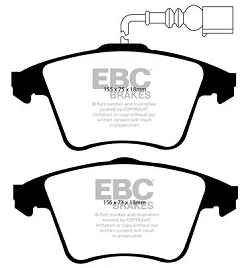 DP41556R Klocki hamulcowe YELLOWSTUFF EBC Brakes Volkswagen Caravelle Caravelle T6 Volkswagen COMMERCIAL Transporter Kombi/Camper T5 Transporter Kombi/Camper T6 California T5 California T6