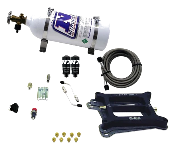4150 Hitman Nitrous Plate System 100-150-200Hp with 5Lb Bottle Nitrous Express NX 40040-05