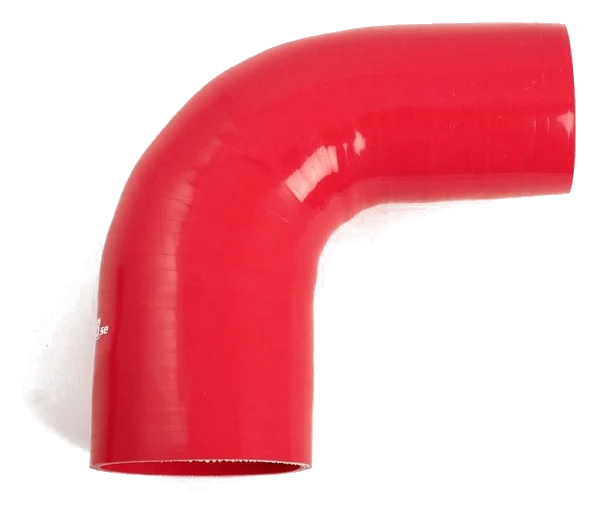 Wąż silikonowy czerwony 90 stopni 3 - 3,5" (76 - 89mm)