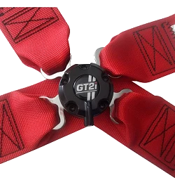 Pasy bezpieczeństwa GT2I 3" 4 punktowe FIA 8853-1998 Czerwone - GT-HAR4V5.R.30