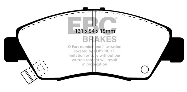 DP4890R Klocki hamulcowe YELLOWSTUFF EBC Brakes Honda Civic 5th Gen EG3 Civic 5th Gen EG4 Civic 5th Gen EG8 Civic 6th Gen EJ9 Civic 6th Gen EK1 Civic Coupe EJ2 Civic Coupe EJ6 Domani MB4 Int