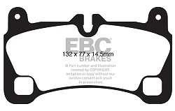 DP41836R Klocki hamulcowe YELLOWSTUFF EBC Brakes Audi Q7 4L Porsche Cayenne 9PA Volkswagen Touareg 1st Gen Porsche Volkswagen Touareg Cayenne 9PA GTS Cayenne 9PA S Cayenne