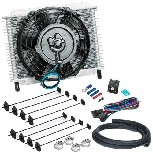 Davies Craig DC698 zestaw chłodnicy oleju skrzyni biegów 23 Plate 8" Fan Combo 12V