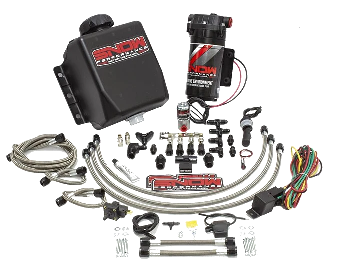 Snow Performance SNO-201QUAD-BRD Stage 1 Boost Cooler Forced Induction Water-Methanol Injection Quad Nozzle Kit