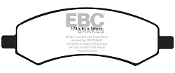 DP1738 Klocki hamulcowe ULTIMAX2 EBC Brakes Dodge USA Durango RAM TRUCKS 1500 1500 Classic Ram PickUp 1500 2WD Ram PickUp 1500 4WD