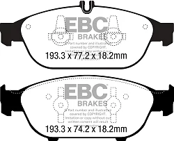 DP42169R Klocki hamulcowe YELLOWSTUFF EBC Brakes Mercedes-Benz Mercedes-Benz E550 Coupe W212 EClass W212 E500 EClass Cabriolet A207 E500 EClass Coupe C207 E500 EClass Estate S212 E500