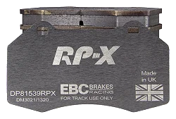 DP81539RPX Sportowe klocki hamulcowe RP-X Racing EBC Brakes Alpine A110 A110 S Chevrolet HHR Opel Corsa D OPC Corsa E OPC Renault Clio Mk3 Megane Coupe Mk3 VAUXHALL Corsa D VXR Corsa E VXR C